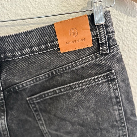 NWOT Anine Bing Black Denim Women's Shorts sz 31 - Picture 3 of 6